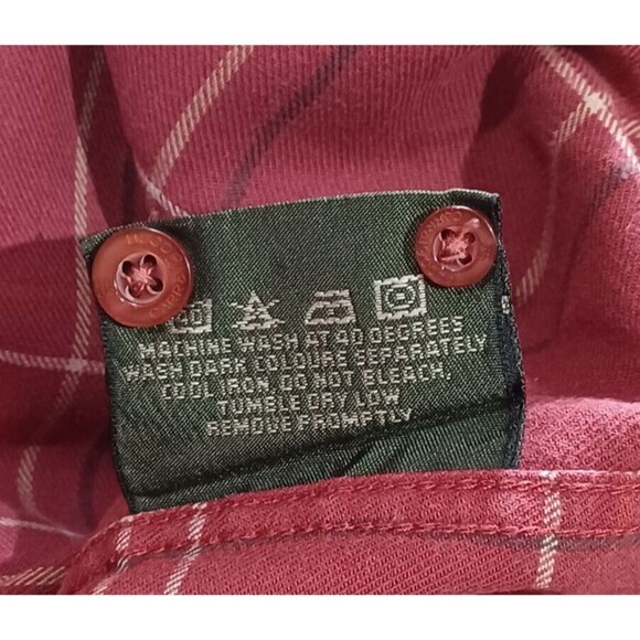 Carraig Donn Ireland Men's Button Down Shirt Fire Brick Red 100% Cotton Size L - Picture 9 of 9